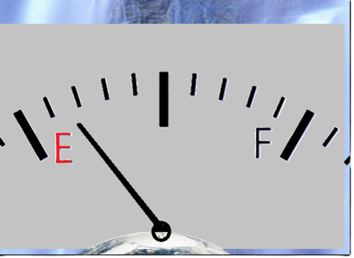 empty gauge, could work for more than gas

inspired by and uses elements from Snowflake's Befriending Death image