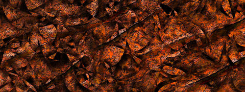 Orange Abstract, Made from a crumpled up brown paper bag.