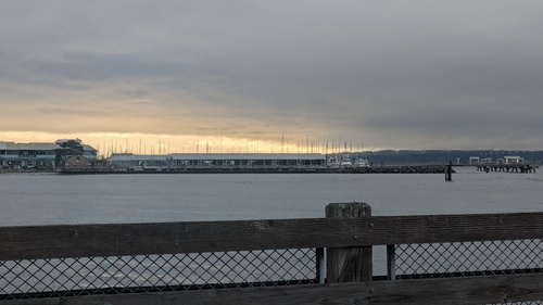 Ferry Dock, Sunset on a ferry dock
